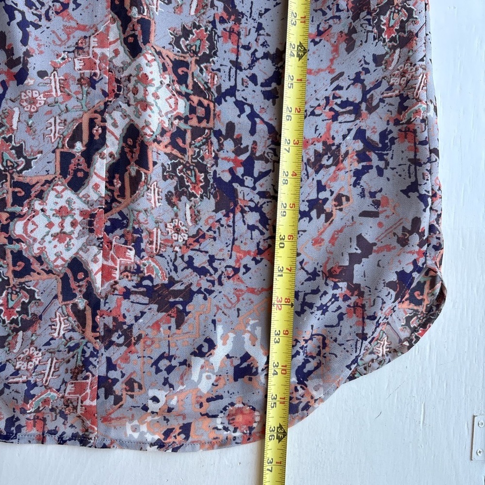 Cabi Womens XS Sleeveless Dress Fresco Slip Multi-Color V-Neck Pockets Boho - Picture 8 of 8